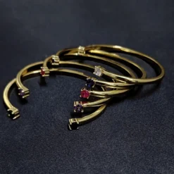 2025 New women's high quality 5A Zircon open bracelet plated 18k gold women's wedding fashion jewelry gift free delivery