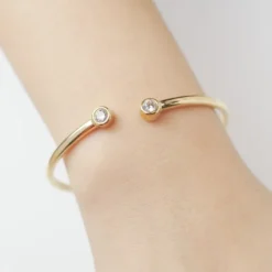 Stainless Steel Bracelet Open Cuff Bangles for Women Gold Color Simple Luxury Jewelry Gift