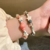 Handmade Ceramic Star Conch Bracelet For Women Girls Cute Cartoon Glass Acrylic Beaded Bangles Summer Beach Party Charm Jewelry
